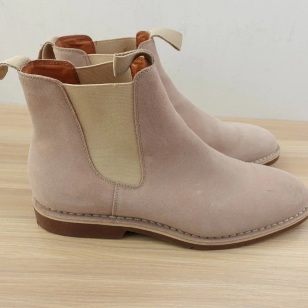 Beige Chelsea Ankle Boots Mens 11 Tan Suede Indie‎ Sleaze VINTAGE FOUNDRY CO